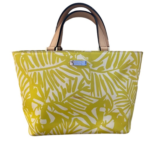 kate spade Handbags - Kate Spade Grant Street Juno Tropical Palm Print Small Tote Satchel Bag WKRU2677
